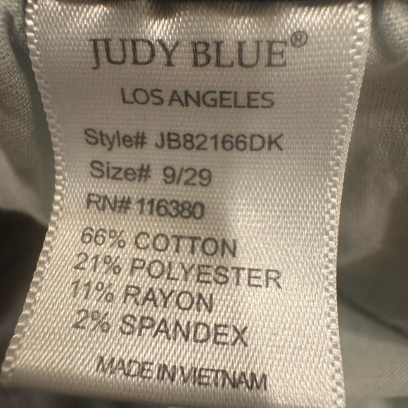 Judy Blue Leopard Patch High Rise Distressed Skinny Raw Hem Jeans Size 9 / 29 - Picture 10 of 11